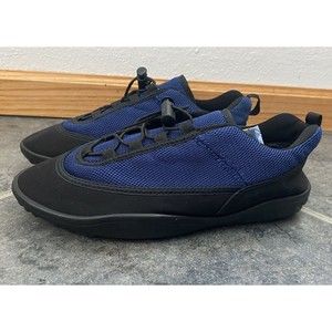 Lands End Woman Mesh Water Shoe Sneakers Blue Low Top Bungee Lace Size 8B 71720